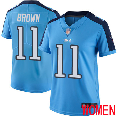 Tennessee Titans Limited Light Blue Women A.J. Brown Jersey NFL Football #11 Rush Vapor Untouchable->youth nfl jersey->Youth Jersey